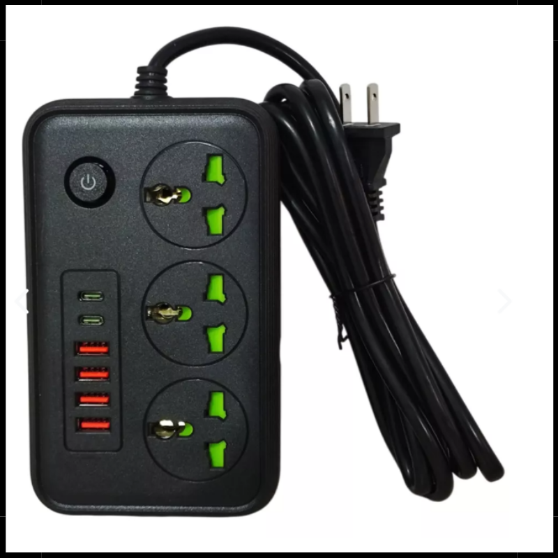 Multitoma  3 Enchufes con Puertos USB