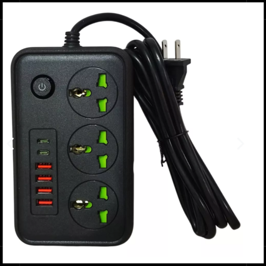 Multitoma  3 Enchufes con Puertos USB