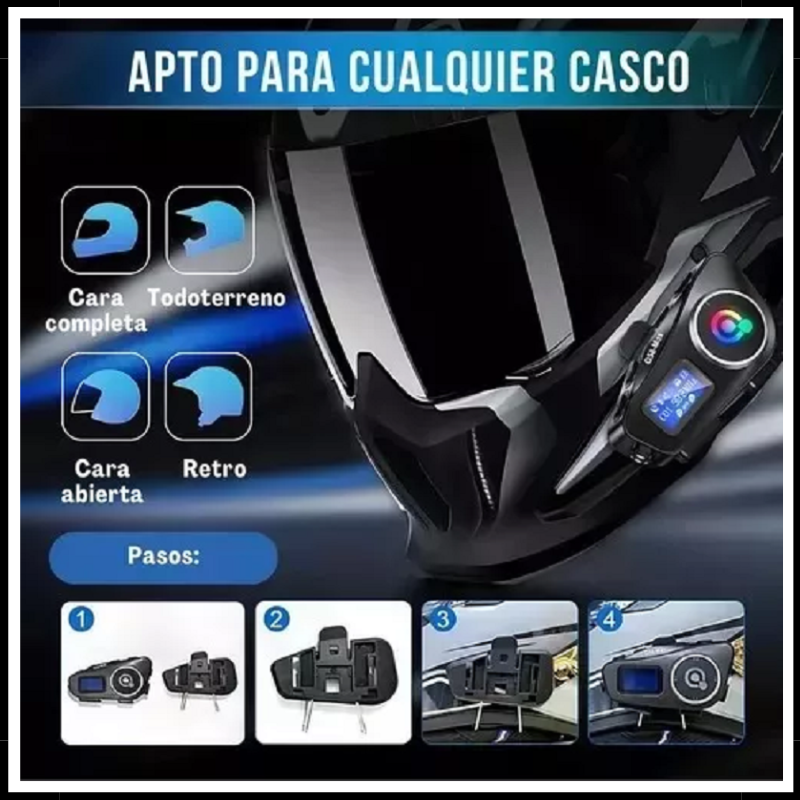Intercomunicador Q58-max Bluetooth Casco